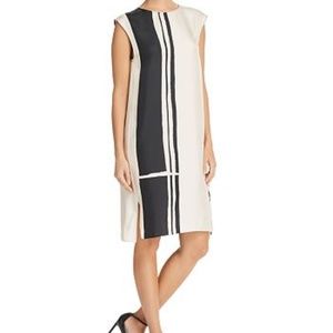 Theory Black & White Shift Dress